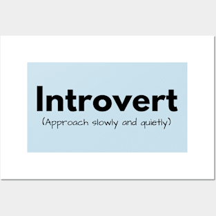 Introvert (approach slowly and quietly) Posters and Art